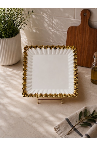 Daiys Gold Sunum Tabağı - Kare-7238 Çok Renkli