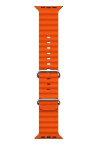 Apple Uyumlu  Watch 42mm 44mm 45mm 49mm 1/2/3/4/5/6/se/7/8/ultra Akıllı Saat Ocean Kordon Ve Kayışı Turuncu