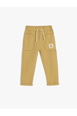 Koton Beli Bağlamalı Pamuklu Jogger Eşofman Altı Yeşil 5smb40015tk Yeşil