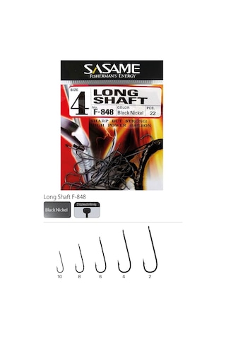 Sasame Long Shaft F-848 Serisi Olta İğnesi İğne No : 2