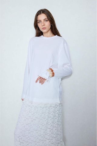 Defacto Relax Fıt Uzun Kollu Ecru Tunik H7727ax26smer105 Ekru-er105