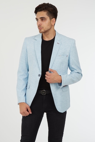 Sposo 5110 Dar Kalıp Yarım Astarlı Buz Mavi Erkek Blazer Ceket Mavi