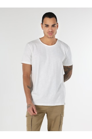 Colin'S Regular Fit Bisiklet Yaka Beyaz Erkek Kısa Kol Tişört Cl1058580_Q1.V1_Ofw