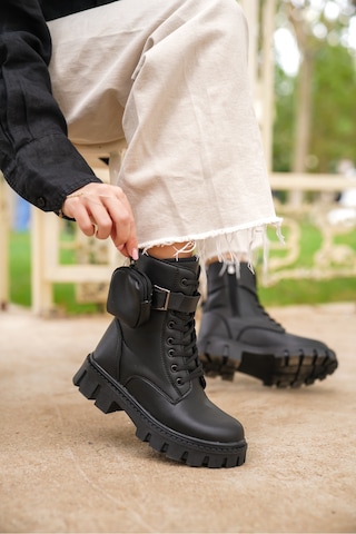 Garantili Alyona Soğuk Geçirmez Kadın Günlük Ortopedik Kışlık Bot Siyah