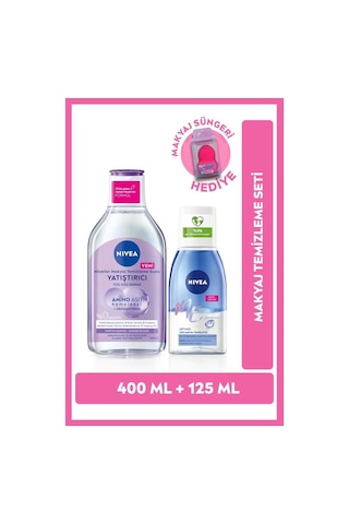Nivea Micellar Makyaj Temizleme Suyu 400 ML + Hassas Ciltler İçin Göz Makyaj Temizleyici