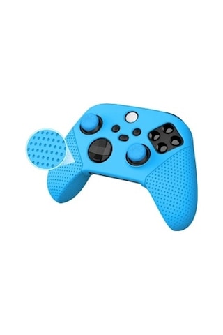 Comse Xbox Series S X Silikon Kılıf Analog Koruyucu Set Mavi