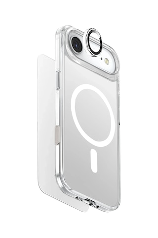 Apple Uyumlu iPhone 17 Air Kılıf Ekran Koruyucu Ve Lens Koruyucu 3in1 Set Magsafe Clearvue Serisi Magclick