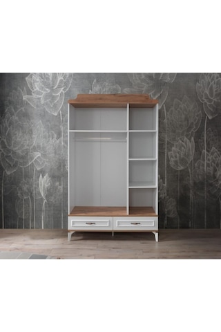 Modern Trend 3 Kapılı 2 Çekmeceli Gardırop Elbise Dolabı 130x55x212cm