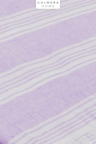 Calmera Linea Peştemal İnce - Doğal Saçaklı Plaj, Deniz, Havuz, Yoga, Spor, Seyahat Havlusu Lila