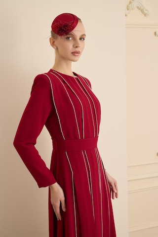 Senna Tease Dress Bordo Bordo