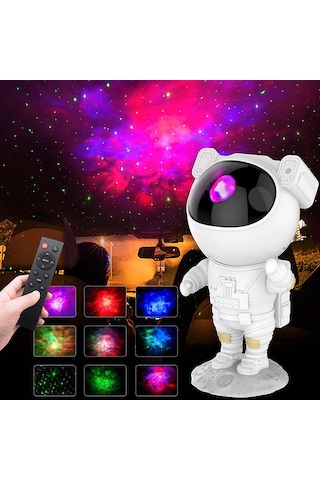 Astronot Projektör Gece Lamba Beyaz