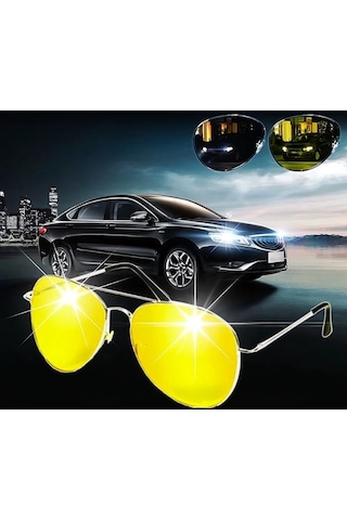 Anti Far Gece Görüş Gözlüğü Metal Model Gözlük Fermuarlı N11.1076