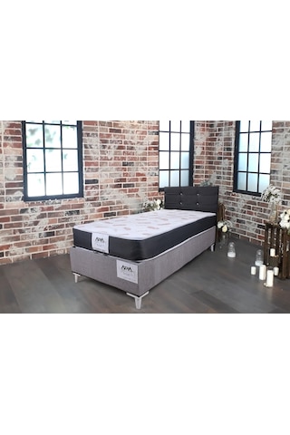 Azrayatakmobilya Tek Kişilik Yatak+Baza + Başlık Basic 90 x 190 CM