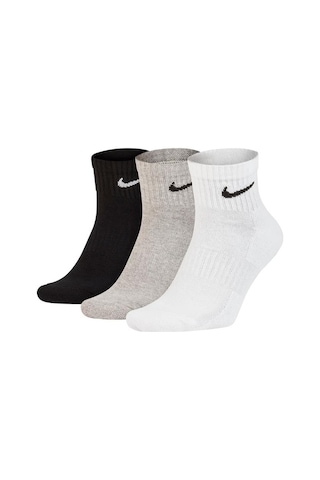 Nike Çorap - Everyday Cush Ankle 3pr - SX7667-901 Siyah-Gri-Beyaz