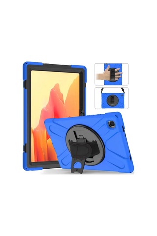 Jenerik Samsung Galaxy T220 Tab A7 Lite 8.7 Kılıf Amazing Tablet Kapak - Mavi