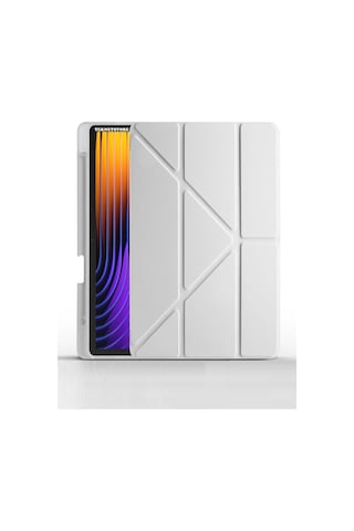 Xiaomi Pad 7 Pro / Pad 7 Kılıf Katlanır Kalem Bölmeli Silikon Standlı Uyku Modlu Akıllı Kapak Kapaklı Kılıf
