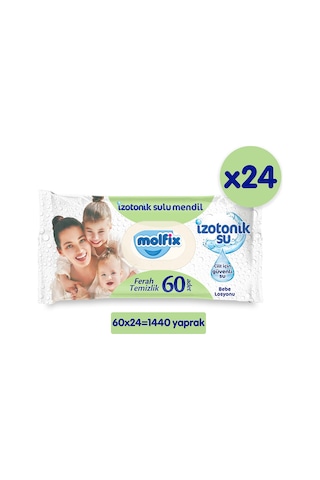 Molfix Izotonik Sulu Islak Mendil Ferah Temizlik - 1440 Adet