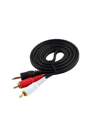 3.5 Mm Stereo Erkek To 2x Rca Erkek Audio Ses Kablosu 1.5m