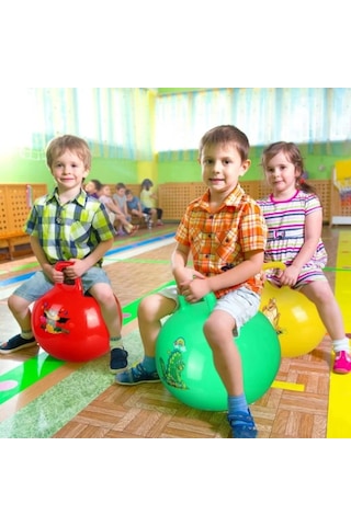 Kulplu Zıplama Ve Pilates Topu Çok Renkli