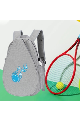 Suntek Tenis Sırt Çantası Taşınabilir Çantası, Raketi Gri