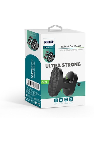 Phixi Ch23 6x Güçlendirilmiş Mıknatıslı Araç İçi Telefon Tutucu