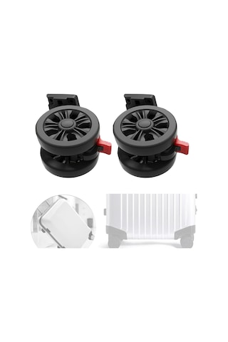 Homyl Bavul Siyahı Için Dayanıklı Frenli 2x Bagaj Siyah Siyah