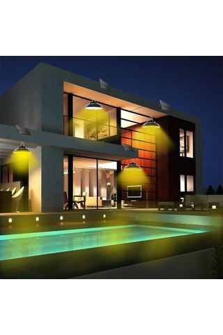 Tongxida 8w Güneş Enerjili Duvar Lambası, 48 Led, Pır Sensörlü, 2200mah Batarya, Bahçe/ev/depo Kullanımı, Siyah Siyah