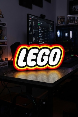 Lego Tasarımlı Dekoratif Aydınlatma Gece Lambası 26x14cm Çok Renkli