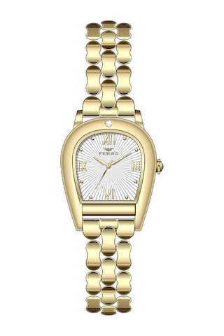 Ferro Fl88211a-b Quartz Çelik Sarı Gri Kadran 24 Mm Kadın Kol Saati