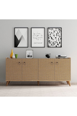 Modern Konsol Çam Hazeran Kapaklı  - KSL0104