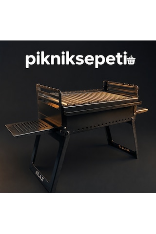 Komple Katlanır Kalın Mangal 35x50 Ölçülerinde 1.50 Mm Kalınlık Siyah