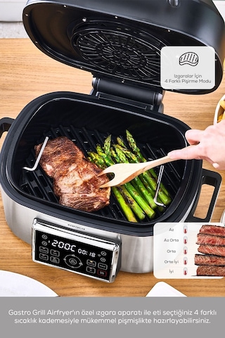 Karaca Gastro Grill 6 Kişilik Geniş Hacim Airfryer Air Grill ve Izgara Makinesi