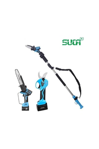 Suca Sc 8611 + 5808 Uzatma Aparatlı Akülü Budama Makası Ve Testere