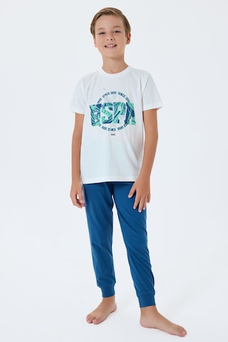 U.S. Polo Assn. Erkek Çocuk Beyaz Pijama Takım Us2413-c-v2