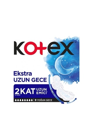 Ekstra Uzun Gece Ped, 9'lu Paket İle