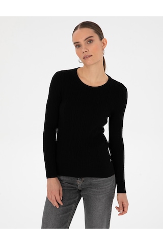 Pierre Cardin Kadın Siyah Kazak /triko 50316334-vr046 Siyah