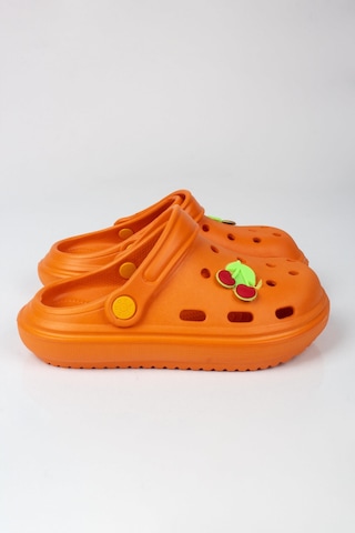 Kız Çocuk Kiraz Figürlü Terlik-5660-turuncu Turuncu