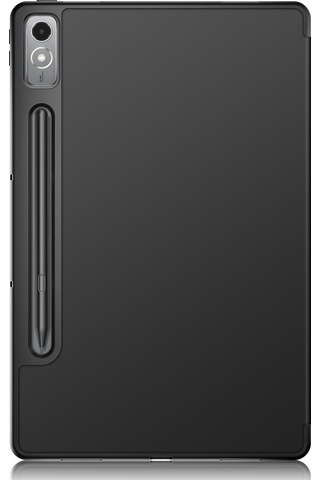 Didadodo Lenovo Tab P12 Stand, Düz Renkli Akıllı Kılıf Pu Deri + Tpu Kapağı Arka Kapak