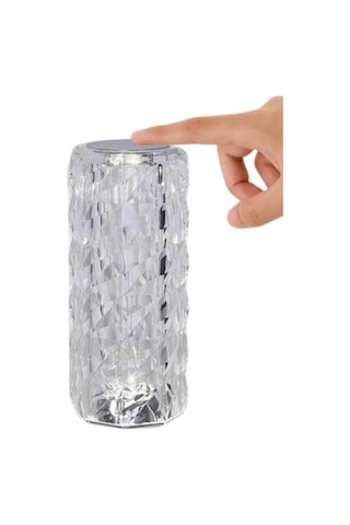 Yeni Nesil Modern Kristal Masa Ve Gece Lambası Dokunmatik Renk Değiştirebilen Antrasit Melanj 00097312