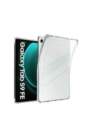 Samsung Galaxy Tab S9 Fe 10.9 Inç Uyumlu Kılıf Şeffaf Köşe Korumalı Darbeye Dayanıklı Tablet Kapak Arka Kapak
