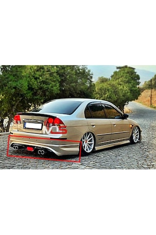 Honda Civic Vtec 2 Custom Arka Tampon Eki Fiberglass Boyasız