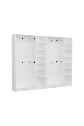 Minar Kale210 6 Kapaksız 2 Bölme Raf Portmanto Beyaz