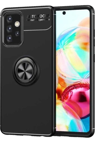 Samsung Uyumlu Galaxy A72 Kılıf Zore Ravel Silikon Kapak Siyah
