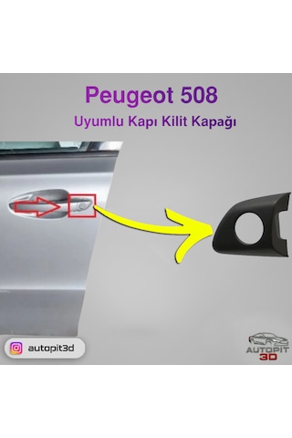 Autopit 3d Peugeot 508 Uyumlu Kapı Kilit Kapağı Peugeot 508