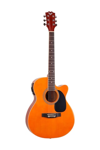 Angel Afg100Ce-N Naturel Cutaway Elektro Akustik Gitar
