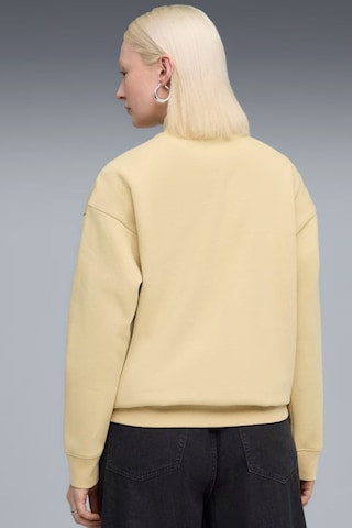 Puma Ess Scrıpt Half-zip Crew Kadın Sweatshirt Bej