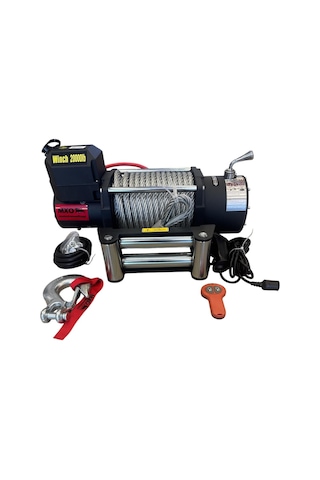 Mxo Çelik Halatlı Vinç 20000lb 24v Tambur 22 Mt Halatı