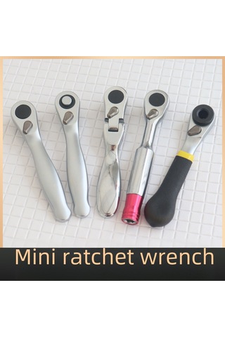 Springsun 1/4" Mini Ratchet Anahtar 72 Dişli Dar Mekanlar İçin Çift Yönlü Vidalama Ve Somun Torna Aracı Somun Seti