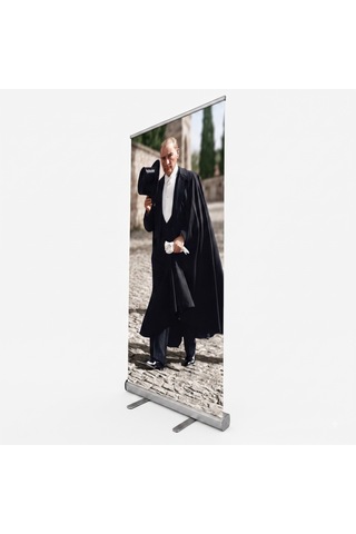 Atatürk Poster Baskılı Roll Up Banner 85x200cm No:3 Diğer