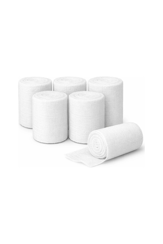 6 Cm X 4 M Hidrofil Sargı Bezi Pamuklu Gazlı Bez Kısa Metraj Medikal Sarım Bezi 10 Adet